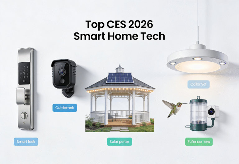 Best smart home tech shown at CES 2026 in a modern connected home setup